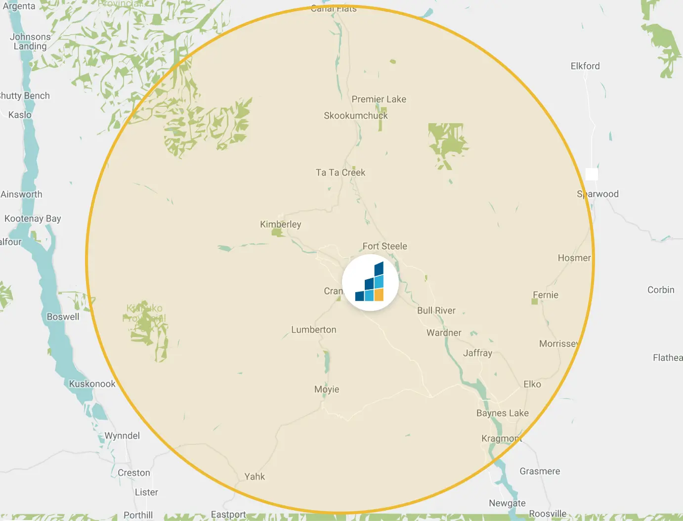 Cranbrook's Location Map