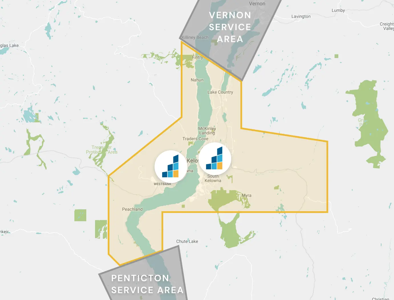 Kelowna's Location Map